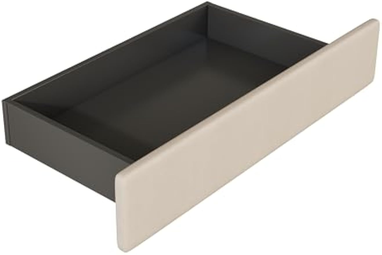 Queen Size Upholstered Platform Bed with 2 Drawers and 2 Sets of USB Ports on Each Side, Linen Fabric,Easy Assemble,Beige