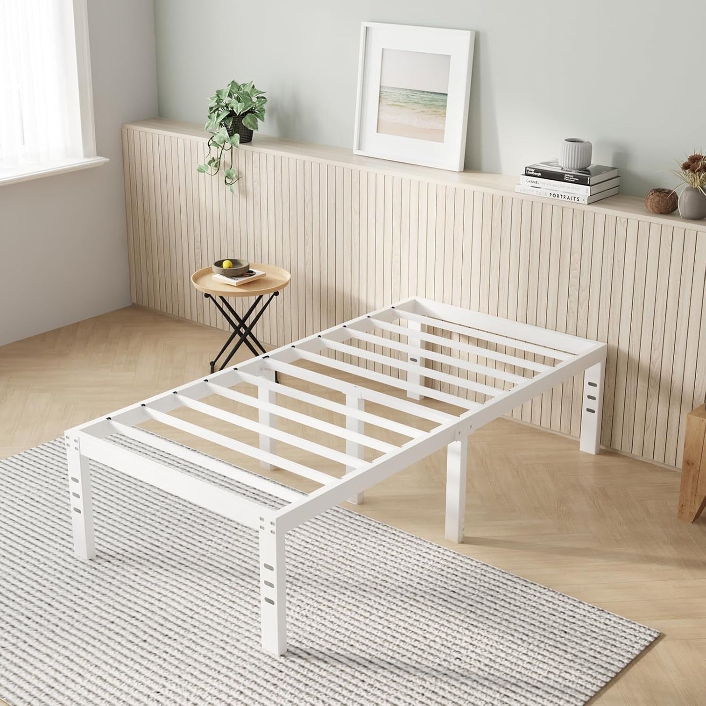 Novilla Queen Bed Frame, 14 Inch Metal Platform Bed Frame Queen Size with Storage Space Under Bed, Heavy Duty Steel Slat Support, Easy Assembly, No Box Spring Needed