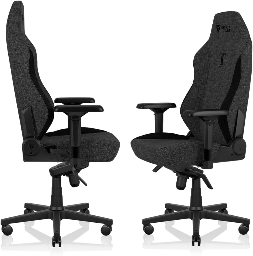 Secretlab Titan Evo Lite in BLACK3 Prime SoftWeave Gaming Chair - Reclining - Ergonomic & Heavy Duty Computer Chair with 4D Armrests & Lumbar Support - Black