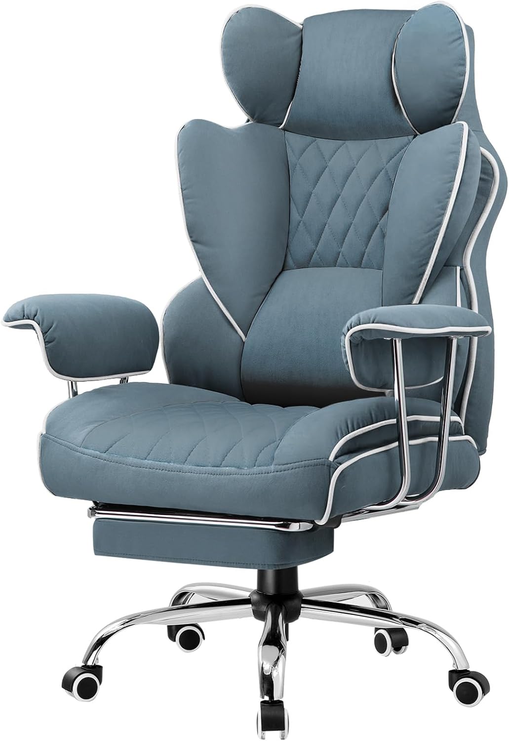 GTRACING Gaming Chair,Office Chair with Pocket Spring Lumbar Support, Ergonomic Comfortable Wide Office Desk Computer Chair with Outward Fixed Soft Armrests and Footrest (PU Leather, Black)