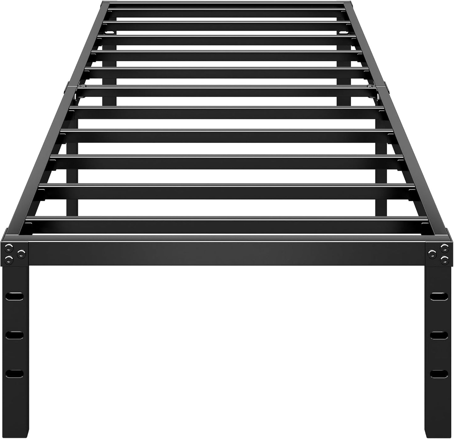 Metal Platform Bed Frame 14 Inch Tall,No Box Spring Needed,Twin Size Bed with Heavy Duty Strong Support Slats,Easy to Assemble,Black