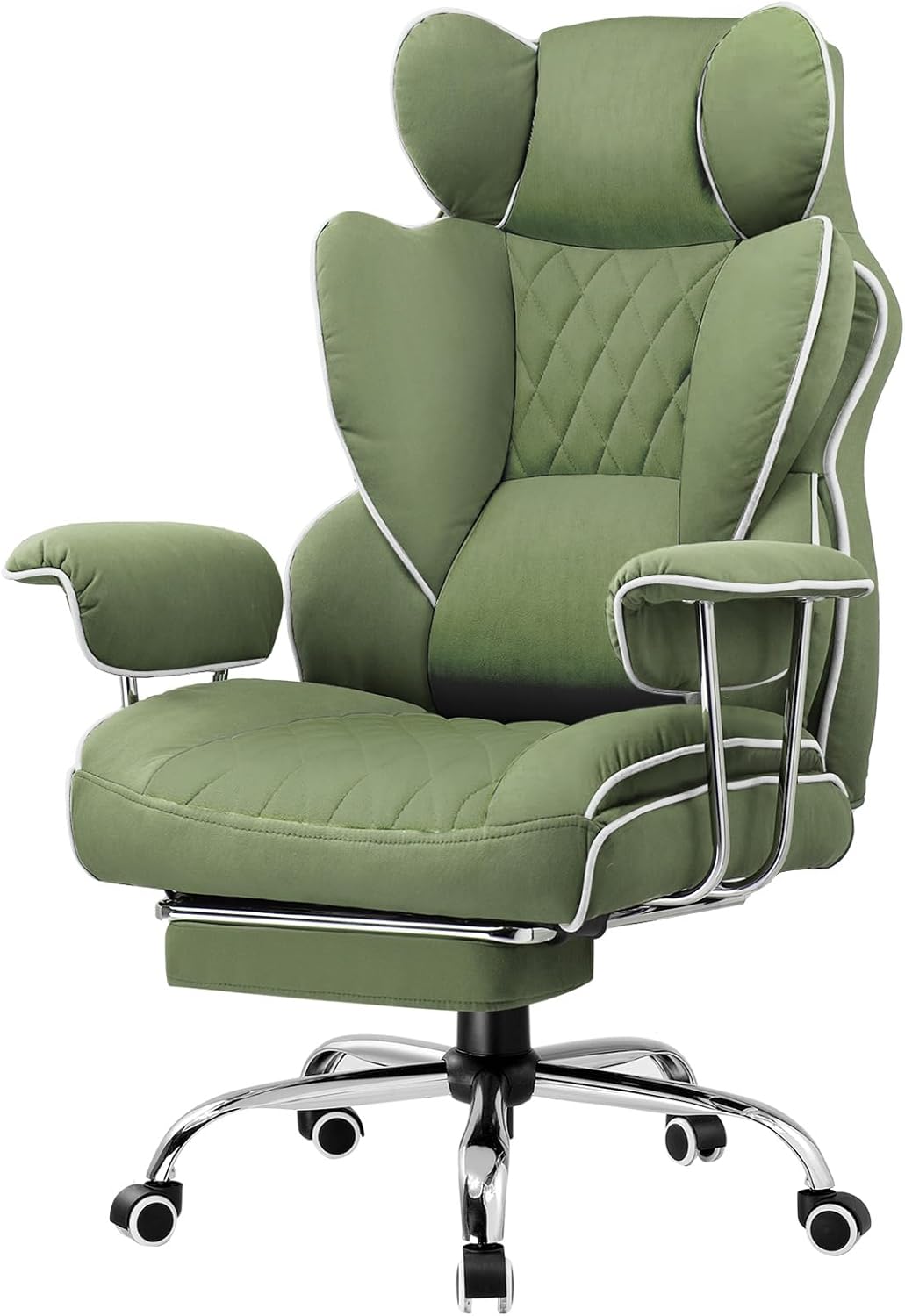 GTRACING Gaming Chair,Office Chair with Pocket Spring Lumbar Support, Ergonomic Comfortable Wide Office Desk Computer Chair with Outward Fixed Soft Armrests and Footrest (PU Leather, Black)