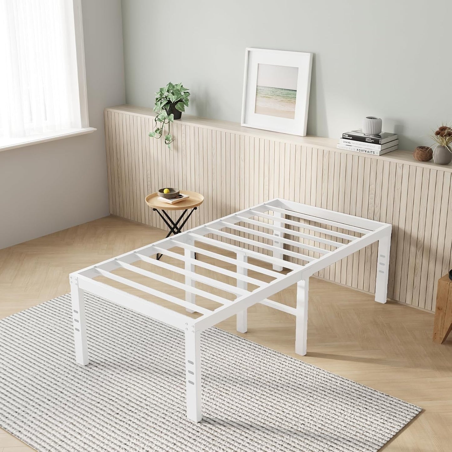 Novilla Queen Bed Frame, 14 Inch Metal Platform Bed Frame Queen Size with Storage Space Under Bed, Heavy Duty Steel Slat Support, Easy Assembly, No Box Spring Needed