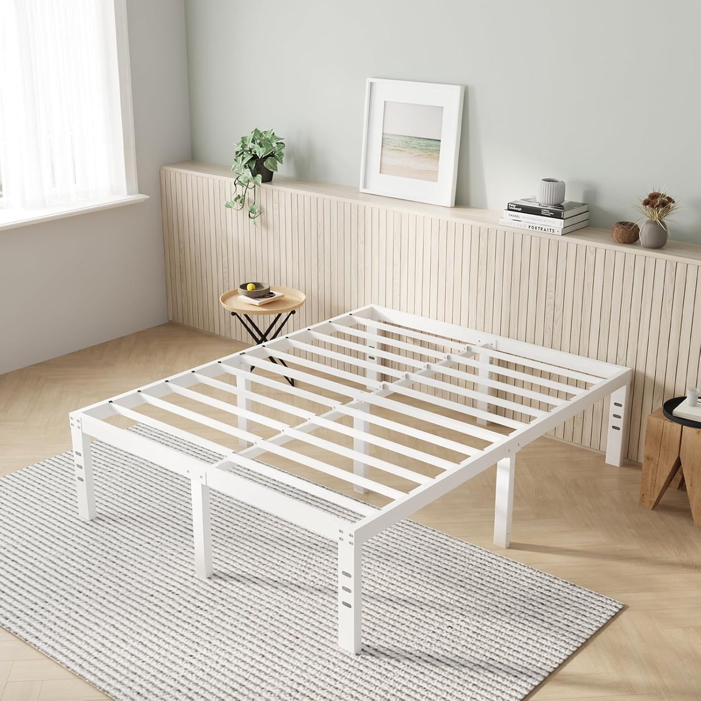 Novilla Queen Bed Frame, 14 Inch Metal Platform Bed Frame Queen Size with Storage Space Under Bed, Heavy Duty Steel Slat Support, Easy Assembly, No Box Spring Needed