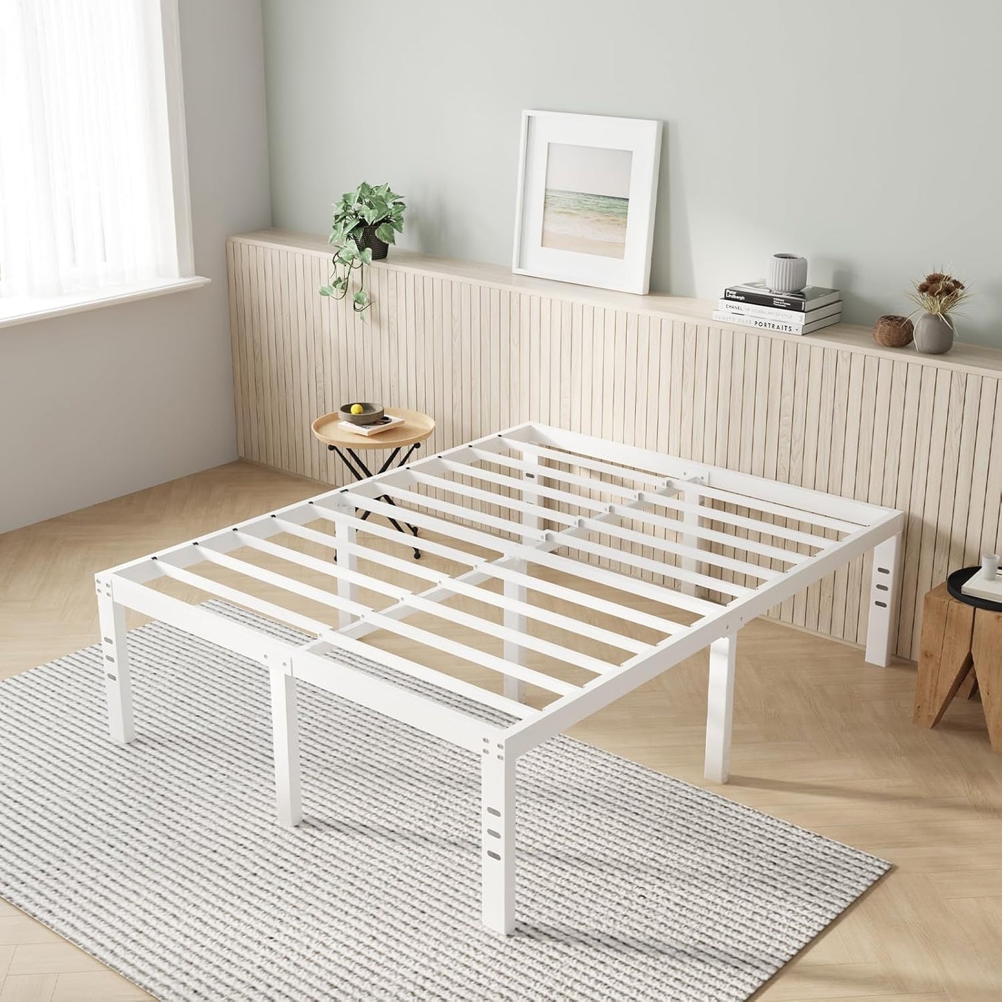 Novilla Queen Bed Frame, 14 Inch Metal Platform Bed Frame Queen Size with Storage Space Under Bed, Heavy Duty Steel Slat Support, Easy Assembly, No Box Spring Needed