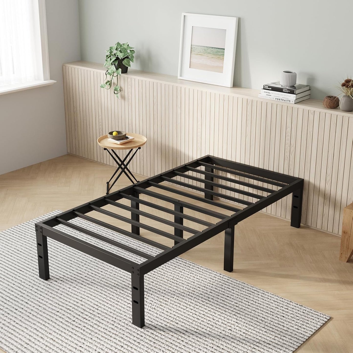 Novilla Queen Bed Frame, 14 Inch Metal Platform Bed Frame Queen Size with Storage Space Under Bed, Heavy Duty Steel Slat Support, Easy Assembly, No Box Spring Needed