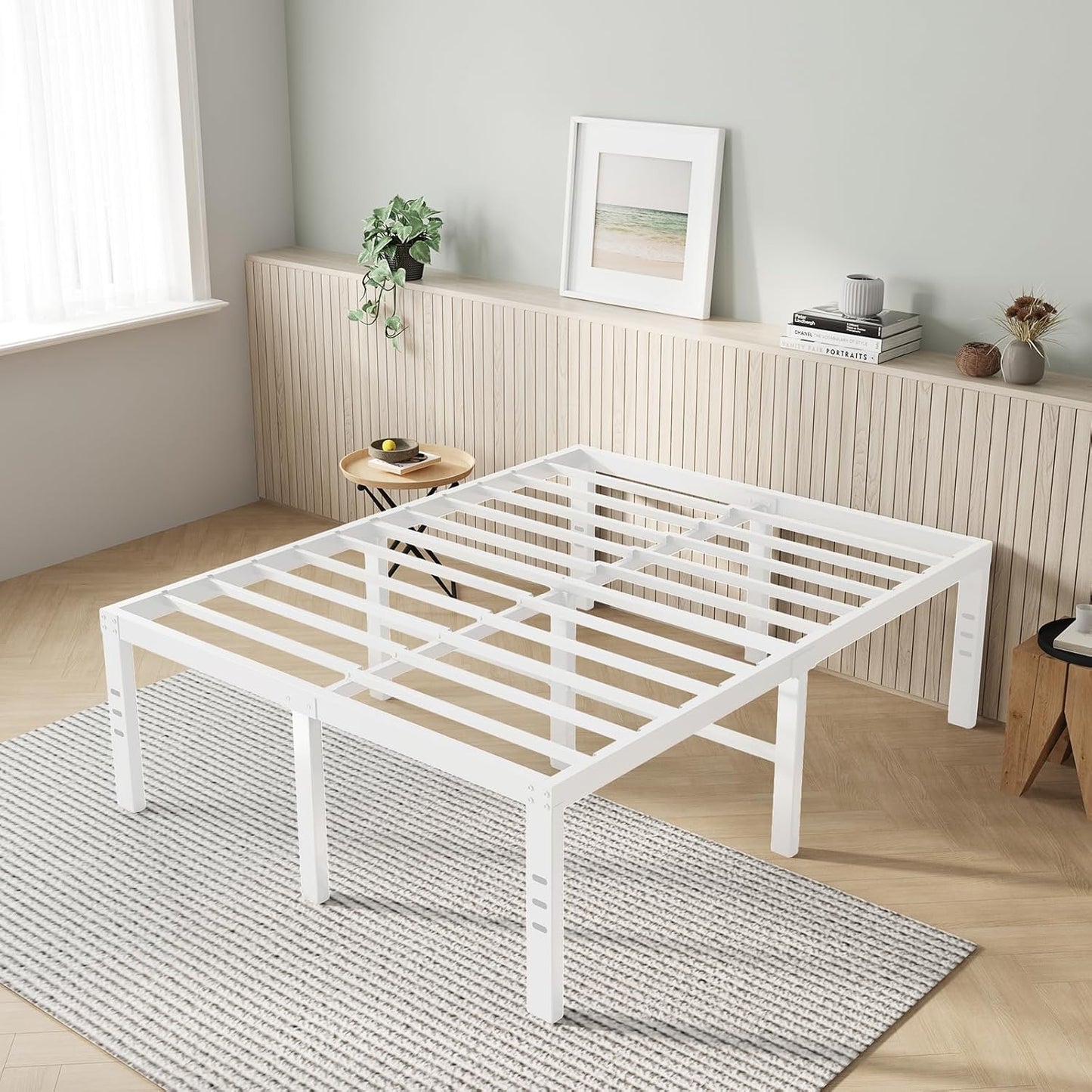 Novilla Queen Bed Frame, 14 Inch Metal Platform Bed Frame Queen Size with Storage Space Under Bed, Heavy Duty Steel Slat Support, Easy Assembly, No Box Spring Needed