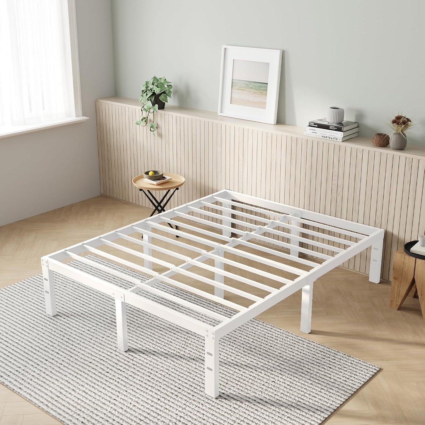 Novilla Queen Bed Frame, 14 Inch Metal Platform Bed Frame Queen Size with Storage Space Under Bed, Heavy Duty Steel Slat Support, Easy Assembly, No Box Spring Needed